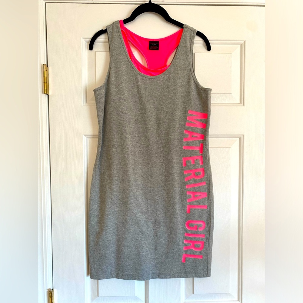 Material Girl Active Built in Sports Bra Athleisure Bodycon Dress Size Large